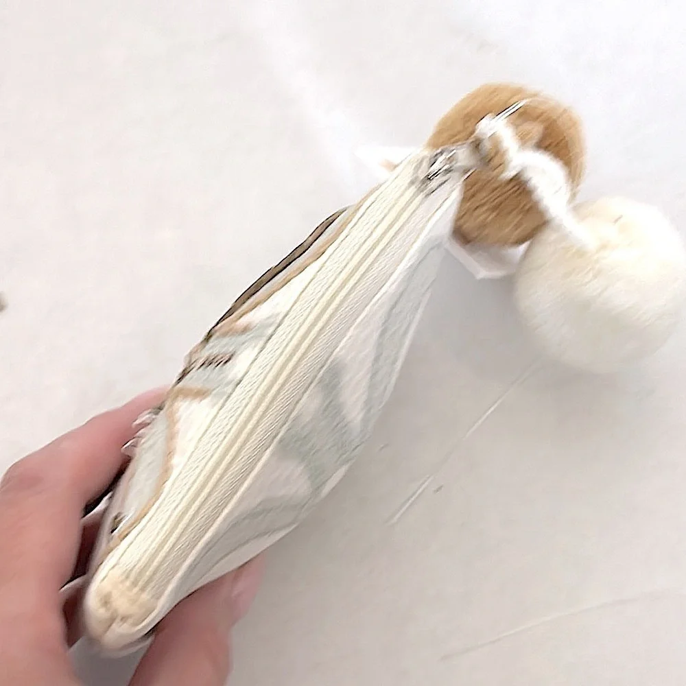 Elegant Jane Marie White and Gold Women's small pouch